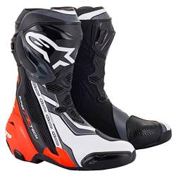 Alpinestars Herren Supertech R Motorradstiefel Ankle Boot, Schwarz, 44 EU von Alpinestars