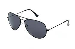 Alpland Sonnenbrille Pilotenbrille schwarz Große Gläser von Alpland