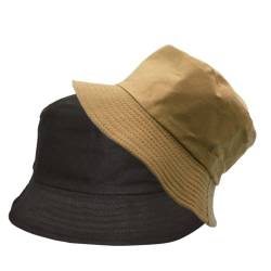 Alsino Anglerhut Fischerhut Sonnenhut Bucket Hat Hut Reversibel Freizeithut Outdoor Wende-Hut Sommermütze Herbst Camping Reisen Wandern - für Damen Herren Kinder, Farbe wählen:Ocker von Alsino