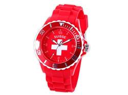 Alsino Armbanduhr WM EM Länder Silikon Uhren für Damen und Herren Silikonuhr, UR-CH Schweiz von Alsino