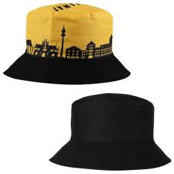 Alsino Dortmund & Ruhrpott Bucket Hat - Lässiger Sommerhut für Dortmund und Ruhrpott Fans, Komfortable Passform, Unisex, Motiv wählen:SOH-034 Dortmund Skyline von Alsino