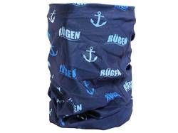 Alsino Halstuch Schlauchschal Damen Multifunktionstuch Schutz Herren Maritim-Look mit Anker Outdoor Atmungsaktiv Wetterfest Sport Rundschal Motorrad Tuch Loop (Maritim blau) von Alsino