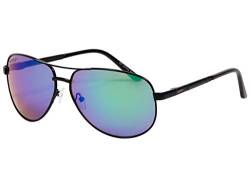 Alsino Herren Damen Viper Sonnenbrille Pilotenbrille Fliegerbrille V-1508 UV-400 Schutz - Rahmen aus Metall/Kunststoff, schwarz grün von Alsino