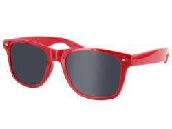 Alsino Hochwertige Retro Vintage Sonnenbrille mit UV 400 Schutz Kunststoffrahmen in verschiedenen Farben für Herren und Damen, Farbe wählen:rot von Alsino