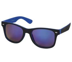 Alsino Hochwertige Retro Vintage Sonnenbrille mit UV 400 Schutz Kunststoffrahmen in verschiedenen Farben für Herren und Damen (V-1235 blau) von Alsino