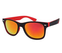 Alsino Hochwertige Retro Vintage Sonnenbrille mit UV 400 Schutz Kunststoffrahmen in verschiedenen Farben für Herren und Damen (V-1235 rot) von Alsino