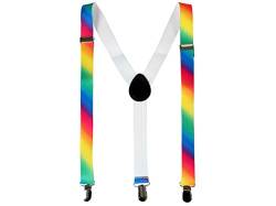 Alsino LGBTQ Accessoires Regenbogen Gay Pride Rainbow Festival Party Flagge Zubehör Bandana Schweißband Hosenträger Rucksack - Set, Motiv wählen:Rainbow Hosenträger von Alsino