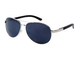 Alsino LOOX Pilotenbrille Sonnenbrille Vintage Herren Damen Retro Modell Macao 114, Variante wählen:LOOX-114 schwarz silber 1 von Alsino