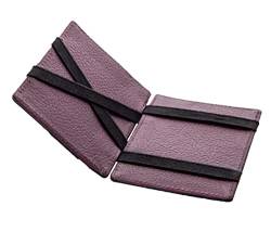 Alsino Slim Wallet Geldbörse Mini Kartenetui mit Münzfach Portmonnaie aus Leder in Schwarz für Damen und Herren, Farbe wählen:schwarz Bordeaux von Alsino