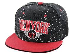 Alsino Snapback Starter Hat Hip Hop Cap Schirmmütze Baseballcap Baseball Mütze Käppi, Variante wählen:Cap-104 NY schwarz rot von Alsino