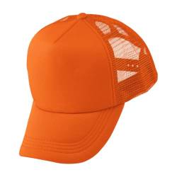 Alsino Trucker Mesh Cap Retro Basecap Käppi Cappy Mütze Unifarben - verstellbare Größe - Pull On Verschluss, Farbe wählen:orange von Alsino