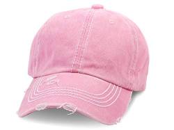 Alsino Unisex Baseball Cap im Retro Vintage Used-Look Größenverstellbar aus 100% Baumwolle, rosa von Alsino