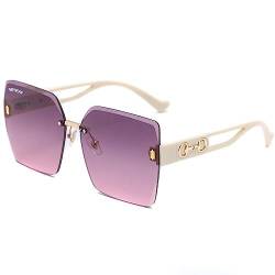 Alsino Viper Damen Herren Sonnenbrille Retro Klassische Vintage Trendy Brille große rechteckige Gläser UV Schutz, Modell wählen:V-1676-1 weiß von Alsino