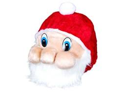 Alsino Weihnachtsmütze Nikolausmütze mit Gesicht (wm-87) - fröhlicher Nikolaus 3D Mütze für Erwachsene von Alsino