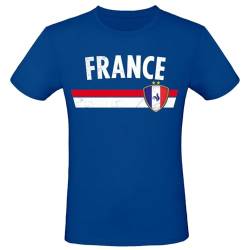 EM WM Fan Shirt France Frankreich T-Shirt Fanartikel Herren Damen Fan-Shirt, Größe wählen:S, Land wählen:Frankreich-weiß von Alsino