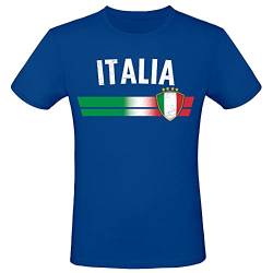 EM WM Fan Shirt Italia Italien T-Shirt Fanartikel Herren Damen Fan-Shirt, Größe wählen:XXL, Land wählen:Italien von Alsino