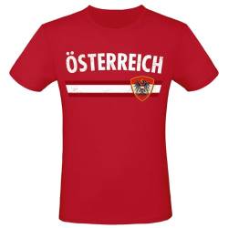 EM WM Fan Shirt Österreich T-Shirt Fanartikel Herren Damen Fan-Shirt, Größe wählen:3XL, Land wählen:Österreich von Alsino