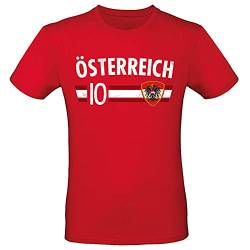 Fußball WM EM T-Shirt Fan Artikel Weltmeisterschaft Nationalmannschaft Europameisterschaft Fanartikel Fan-Trikot Herren Damen Fan Shirt, M, Österreich von Alsino