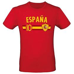 Fußball WM EM T-Shirt Fan Artikel Weltmeisterschaft Nationalmannschaft Europameisterschaft Fanartikel Fan-Trikot Herren Damen Fan Shirt, M, Spanien von Alsino