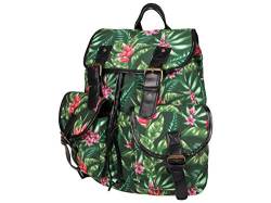 Rucksack Damen Blumen Stoff Vintage Stil Retro Freizeitrucksack Stoffrucksack von Alsino, Variante wählen:Ruck-b010 Blätter Blumen von Alsino