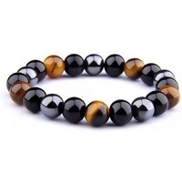 Alster Herz Armband Set Modisches Armband mit Tigerauge, Hämatit und schwarzem Obsidian, J0365, Für Frauen und Männer, ideal als Geschenk von Alster  Herz