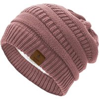 Alster Herz Fleecemütze Damen Strickmütze Winter Beanie, Grobstrick, A0499 mit Fleece gefüttert, warm und bequem, Unisex von Alster  Herz