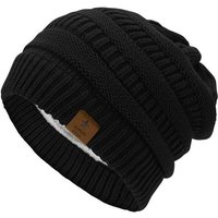 Alster Herz Fleecemütze Damen Strickmütze Winter Beanie, Grobstrick, A0499 mit Fleece gefüttert, warm und bequem, Unisex von Alster  Herz