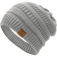 Alster Herz Fleecemütze Damen Strickmütze Winter Beanie, Grobstrick, A0499 mit Fleece gefüttert, warm und bequem, Unisex von Alster  Herz