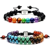 Alster Herz Perlenarmband 7 Chakra Yoga Armband, Glücksarmband, J0270, Chakra Steine von Alster  Herz