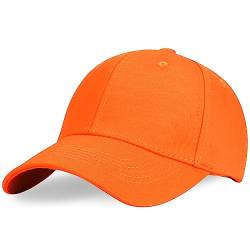 Altartar Baseball Cap für Herren und Damen, Unisex Kappe Trucker Cap Basecap Sommer Baseballhute Outdoor Verstellbar Erwachsenen Classic Sport Hüte Guard Mütze Orange von Altartar