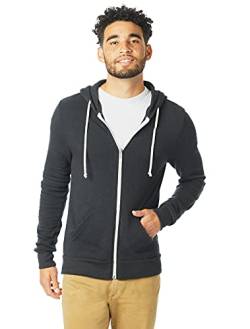 Alternative Herren Rocky Zip Hoodie Sweatshirt - Schwarz - XX-Large von Alternative