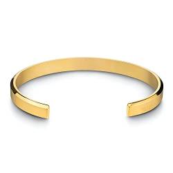 Alton of Sweden | Premium Armreif für Herren und Damen in Silber oder Gold | Armband aus Edelstahl | Tolles Geschenk für Männer und Frauen (M/L, Gold) von Alton of Sweden