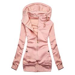 Alueeu Damen Frühlingsjacke 46 Sweatshirt Jacke Sweatmantel Kapuze Jacke Kapuzenjacke Lang Sportjacke Herbst Sweatjacke Zip Hoodie Kapuze Hoodie Zip Up Hoodie Damen Jacke Übergangsjacke Herbstjacke von Alueeu