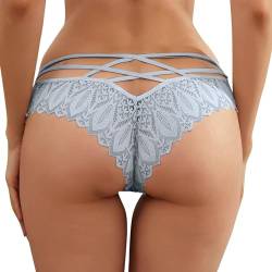 Alueeu Damen Panty für Sex mit Spitze Hipster Erotisch Unterwäsche Verführerisches Lace Unterhose Frauen Schlüpfer Spitzen-Blume Hollow Out Slips Atmungsaktiv Erotic Lingerie Spitzen String Tanga von Alueeu