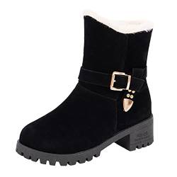 Alueeu Damen Schneeschuhe Wasserdicht Warm 36 38 39 40 42 Gefüttert Mädchen Winterschuhe Winterstiefel Schneestiefel Winterboots Winter Boots Flache Halblange Stiefel Schnee Schuhe Schneeboots New von Alueeu