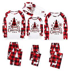 Alueeu Frottee Schlafanzug Kinder Damen Herren Lang Mädchen 158 Jungen in 164 gr. 92 Weihnachts Pyjama Familie Weihnachten Schlafanzüge Set Pyjamas Outfit Nachthemd Nachtwäsche Schlafshirt Hausanzug von Alueeu