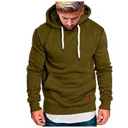 Alueeu Hoodie Herren Basic Kapuzenpullover Sweatjacke Pullover Hoodie Sweatshirt Langarm Hoodie mit Kapuze Kapuzenpullover Plaid Plissee Casual Sport Sweatshirt Herbst Winter Kapuzenpulli von Alueeu