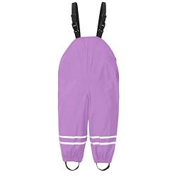 Alueeu Regenhose Kinder 134 Wind- und wasserdichte Regenlatzhose Matschhose Atmungsaktiv Sport Buddelhose Mädchen Jungen Regenhosen Hosenträgern Regenbundhose Unisex Überziehhose von Alueeu