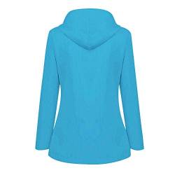 Alueeu Softshelljacke Damen Wasserdicht Atmungsaktiv Schwarz Übergangsjacke Sommer Regenjacke Mit Kapuze Softshelljacke Fahrrad Windbreaker Leicht Dünn Große Größen Funktionsjacke Outdoorjacke 2022 von Alueeu