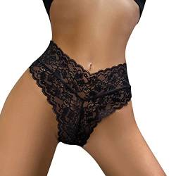 Alueeu String Tanga Herren Unterhosen Damen Gr 50 Unterwäsche Damen Panty String Tanga Damen Unterhosen High Waist Frauen Unterhosen String Tanga Damen Hipster Pantys von Alueeu