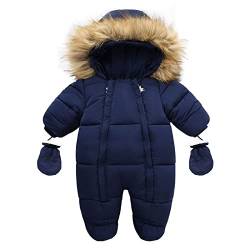 Baby Jacke Mädchen 0-6 Monate 56 Jungen Winter Junge 50 Schneeanzug Spielanzug Jumpsuit Outfit Babykleidung Mantel Parka Kapuzenjacke Daunenmantel Babyparka Daunenjacke Übergangsjacke Babyoverall von Alueeu