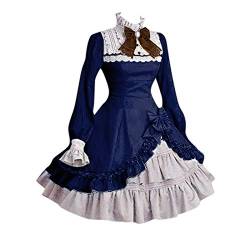 Damen Altmodische Kleider Ballkleider Karneval Kleider Gothic Kleid Vintage Kleidung Große Größen Mittelalter Gothic Kleid Partykleid Festlich Cosplay Historisches Renaissance Vintage Kleider Kleidung von Alueeu