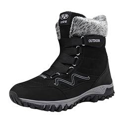 Damen Herren Schuhe Winterschuhe Winter Sneaker Herbst Wasserdicht Schnürboots Winterstiefel Boots Schuhe Stiefel Stiefeletten Schneestiefel Schneeschuhe Warm Schnürstiefel Kurzestiefel Wanderschuhe von Alueeu