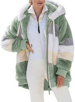 Damen Jacke Winter Sale Elegant Lang Kurz Günstig Mit Fell Steppjacke Übergangsmantel Sweatjacke Fleecemantel Steppmantel Übergang Jacke Winter Mantel Plüsch Fleecejacke Winterjacke Wintermantel von Alueeu