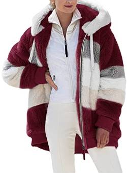 Damen Jacke Winter Sale Elegant Lang Kurz Günstig Mit Fell Steppjacke Übergangsmantel Sweatjacke Fleecemantel Steppmantel Übergang Jacke Winter Mantel Plüsch Fleecejacke Winterjacke Wintermantel von Alueeu