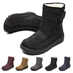 Damen Schuhe Winter Gefüttert Sneakers Boots Elegant Wasserdicht Schwarz Sale Elegant 43 37 39 Schneeboots Schneeschuhe Winterstiefel Schneestiefel Schnee Winterboots Flach Daunenstiefel Winterschuhe von Alueeu