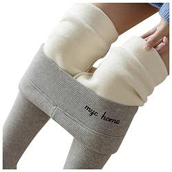 Hose Fleece Damen Gefüttert Warm Frauen Dicke Strumpfhose Warme Leggings Thermoleggins Elastische Jogginghose Thermo Freizeithose Winter Thermal Pants Fleece Sweatpants Plüsch Freizeithose Leggins von Alueeu