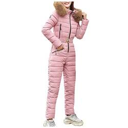 Skianzug Damen Einteiler Günstig Set Schneeanzug Daunen Skioverall Winter Schneeanzüge Skifahren Outdoor Schneeoverall Skianzüge Ski suit Skiijacke Strampler Winter Overalls Ski Outfit Damenkleidung von Alueeu