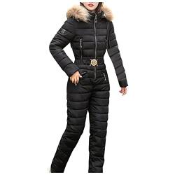 Skihose Damen Schwarz Xs Schneeanzug Damen Pink Sportoutfittdamen Set Schwarz Damen Skijacke Schwarz Damen Skianzug 2 Teilig Skioverall Damen Zweiteilig Ski Suit Damen Schneeoverall Schneeanzüge von Alueeu