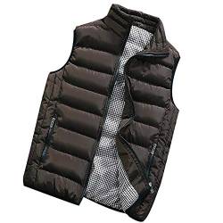 Steppweste Herren, Steppjacke Leicht 3xl Winterjacke Herren Ohne Ärmel Puff Weste Winter Warm Übergangsjacke Mit Reißverschluss Und Taschen Daunenjacke Leicht Daunenweste Lightweight Herren-Westen von Alueeu